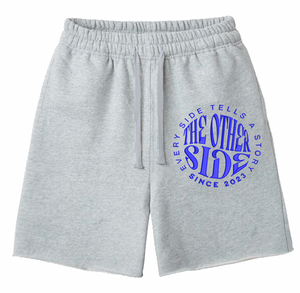 Ash Grey Slogan Shorts
